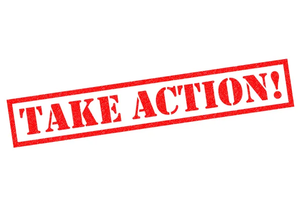 TAKE ACTION! Rubber Stamp — Stock Photo, Image