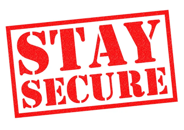 STAY SECURE Rubber Stamp — Stock Photo, Image