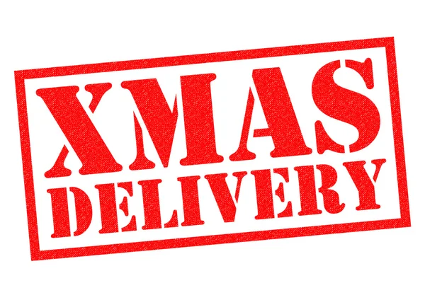 XMAS DELIVERY гумовий штамп — стокове фото