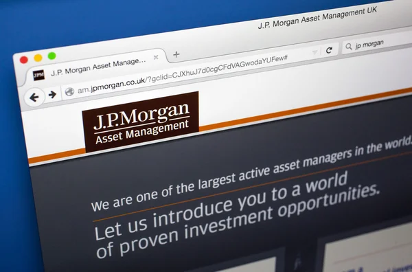 J. P. Mrgan Website — Stock Photo, Image