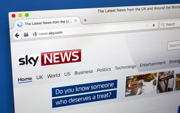 Sky News webové stránky — Stock fotografie