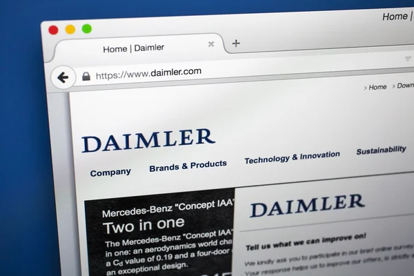 Daimler official Website — Stockfoto