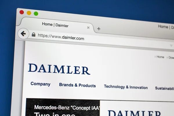 Официальный сайт Daimler — стоковое фото