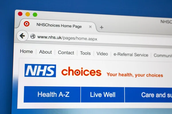 Site oficial do NHS — Fotografia de Stock
