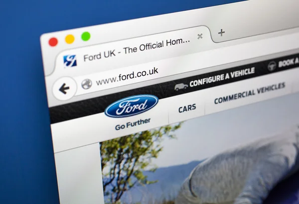 View of the official Ford Website — Stock Photo, Image