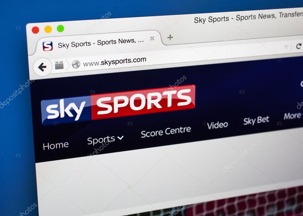 LONDON, UK - OCTOBER 20TH 2015: The homepage of the official Sky Sports website, on 20th October 2015.