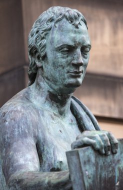 David Hume Statue in Edinburgh clipart