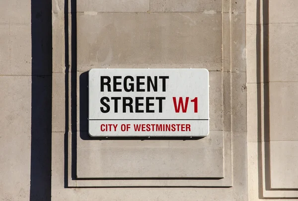 Regent Straßenschild in London — Stockfoto