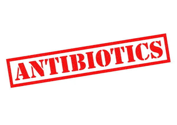 Antibiotikumok Gumibélyegző — Stock Fotó