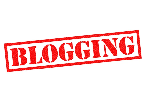 Blogging gummistämpel — Stockfoto