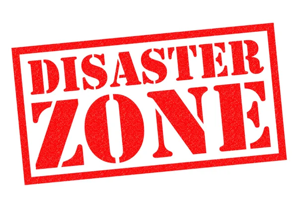 Disaster Zone pieczątka — Zdjęcie stockowe