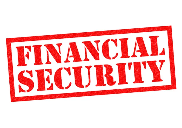 Гумова марка фінансової безпеки — стокове фото