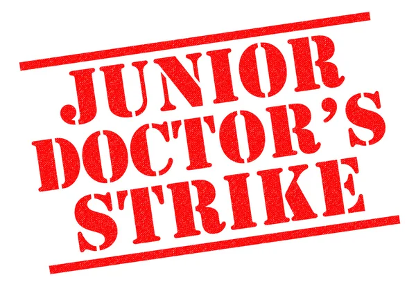 Junior γιατρού απεργία καουτσούκ σφραγίδα — Φωτογραφία Αρχείου