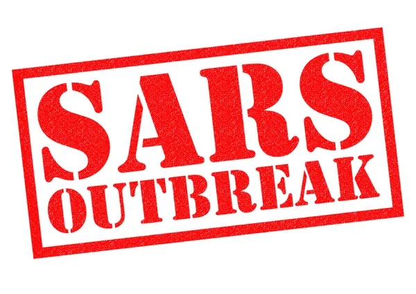 SARS OUTBREK Rubber Stamp — стоковое фото