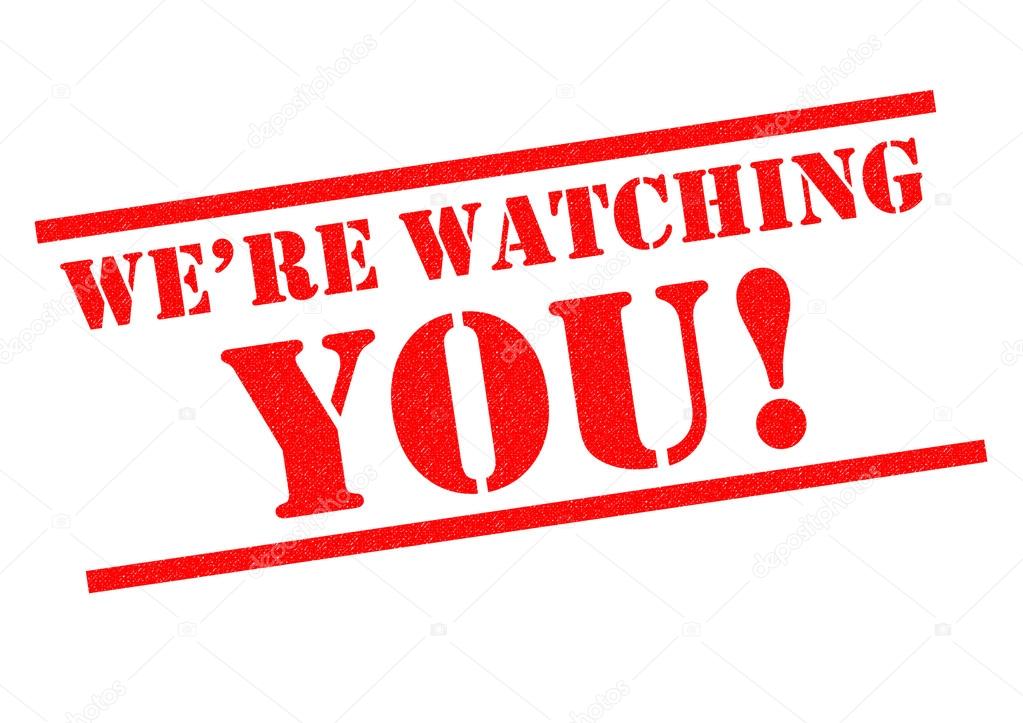 WE'RE WATCHING YOU! Rubber Stamp — Stock Photo © chrisdorney 97859896