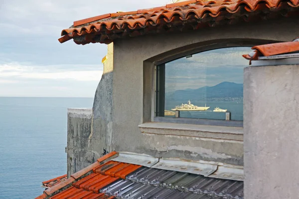 Výhled Moře Čtvrtého Patra Domu Ulici Saint Esprit Antibes Azure — Stock fotografie