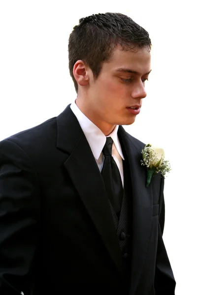 Serious Prom Boy Isolated — Stock Photo, Image