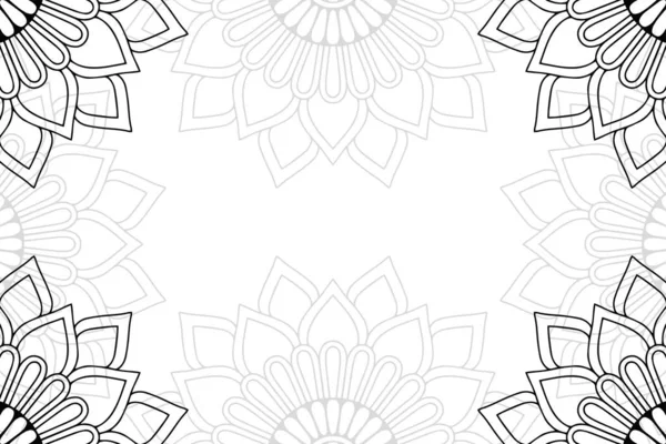 Beyaz bir arka plan üzerinde basit mandala seamless modeli. Oryantal yuvarlak süsleme. Halı, şal, duvar kağıdı, nakış için şablon.