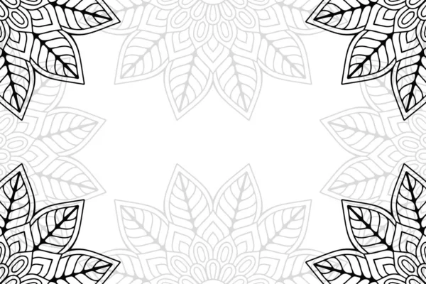 白地にシンプルなマンダラのシームレスなパターン 東洋の丸い飾り カーペット ショール 刺繍用のテンプレート — ストックベクタ