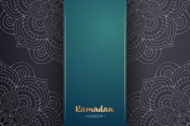 Mandala süsleme şablonlu Ramazan kareem arkaplanı