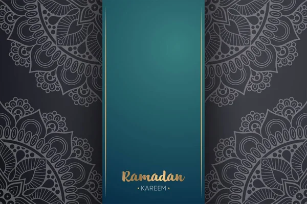 Ramadã Kareem Fundo Com Mandala Ornamento Modelo — Vetor de Stock