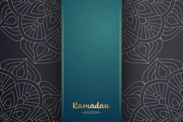 Ramadã Kareem Fundo Com Mandala Ornamento Modelo —  Vetores de Stock
