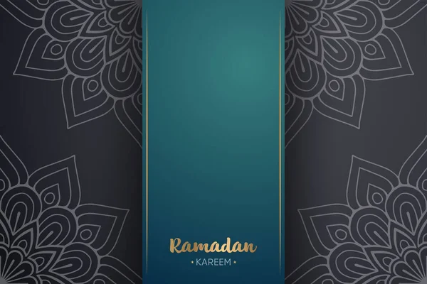 Ramadán Kareem Fondo Con Plantilla Adorno Mandala — Vector de stock