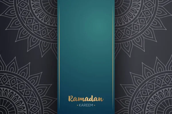 Ramadán Kareem Pozadí Mandala Ornament Šablony — Stockový vektor