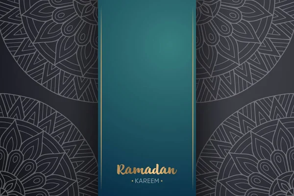 Ramadán Kareem Pozadí Mandala Ornament Šablony — Stockový vektor