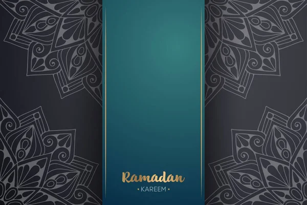 Ramadán Kareem Fondo Con Plantilla Adorno Mandala — Vector de stock