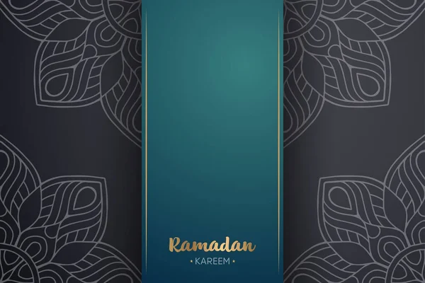Ramadã Kareem Fundo Com Mandala Ornamento Modelo —  Vetores de Stock