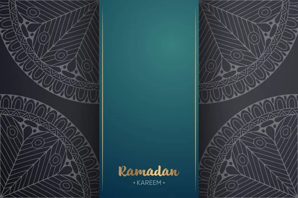 Ramadán Kareem Fondo Con Plantilla Adorno Mandala — Vector de stock