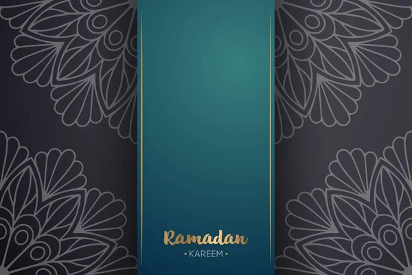 Ramadán Kareem Fondo Con Plantilla Adorno Mandala — Vector de stock