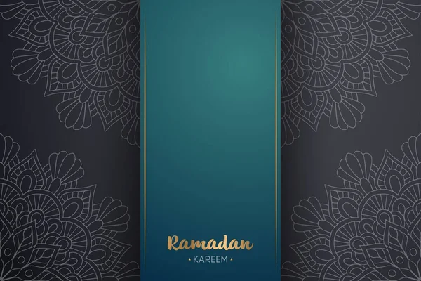 Ramadã Kareem Fundo Com Mandala Ornamento Modelo —  Vetores de Stock