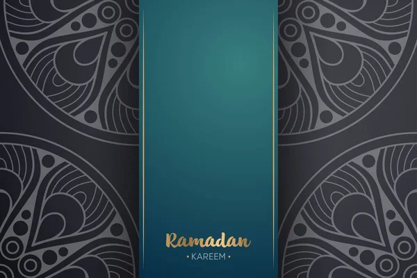 Ramadan Kareem Tło Mandali Ornament Szablon — Wektor stockowy