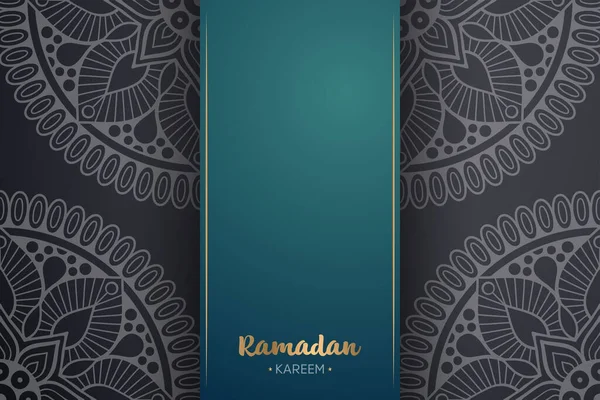 Ramadã Kareem Fundo Com Mandala Ornamento Modelo — Vetor de Stock
