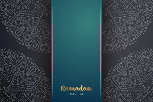 Ramadán Kareem Fondo Con Plantilla Adorno Mandala — Vector de stock