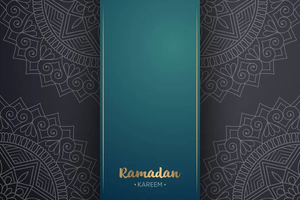Ramadán Kareem Fondo Con Plantilla Adorno Mandala — Vector de stock