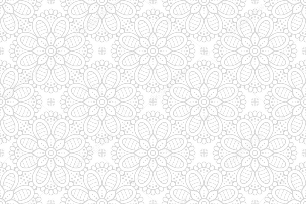 luxury ornamental mandala design background in gold color vector