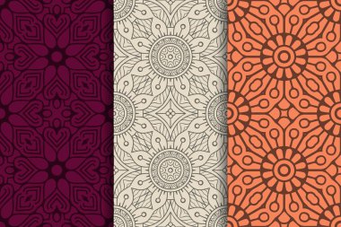 Mandala ile süslenmiş güzel bir kart. Vektör içinde yapılan geometrik daire ögesi