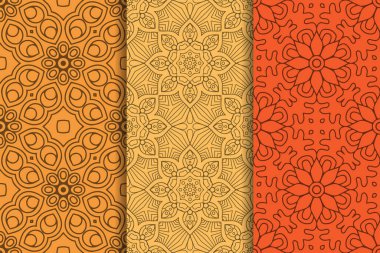 Mandala ile süslenmiş güzel bir kart. Vektör içinde yapılan geometrik daire ögesi