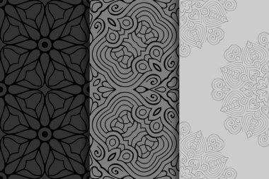 Mandala ile süslenmiş güzel bir kart. Vektör içinde yapılan geometrik daire ögesi