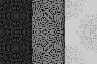 Mandala ile süslenmiş güzel bir kart. Vektör içinde yapılan geometrik daire ögesi