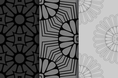 Mandala ile süslenmiş güzel bir kart. Vektör içinde yapılan geometrik daire ögesi