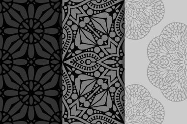 Mandala ile süslenmiş güzel bir kart. Vektör içinde yapılan geometrik daire ögesi