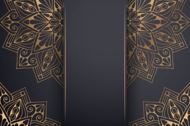 Altın rengi vektör olarak lüks mandala tasarımı