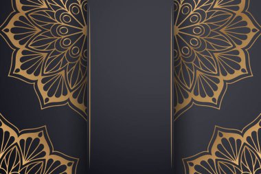 Altın rengi vektör olarak lüks mandala tasarımı