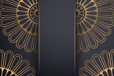 Altın rengi vektör olarak lüks mandala tasarımı