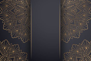 Altın rengi vektör olarak lüks mandala tasarımı