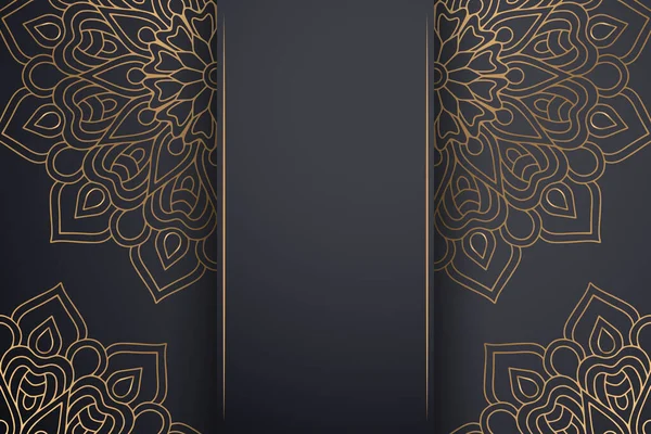 Luxe Ornamentale Mandala Ontwerp Achtergrond Goud Kleur Vector — Stockvector